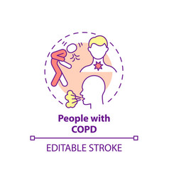 People With Copd Concept Icon