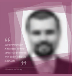 Profile Photo With A Square Purple Quote Block