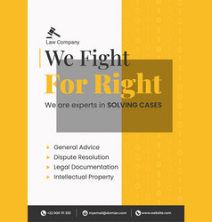 We Fight For Right Flyer Template Design