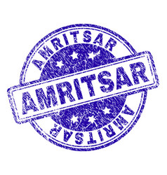 Grunge Textured Amritsar Stamp Seal