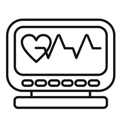 Heart Rate Monitor Icon Outline Inspection