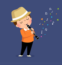 Little Boy Playing Clarinet