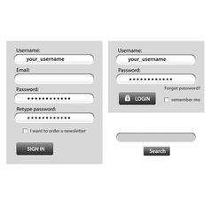 Minimal login form template design for website Vector Image