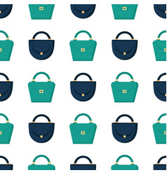 Pattern Of Green And Blue Bag On White