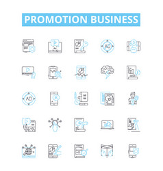 Promotion Business Line Icons Set