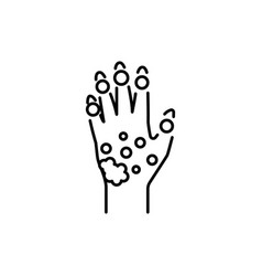 Psoriatic Arthritis Color Line Icon Pictogram