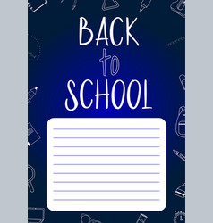 Back To School Poster For Kids With Line Art