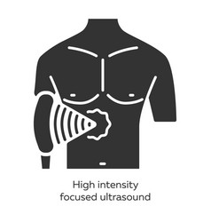 High Intensity Focused Ultrasound Glyph Icons Set