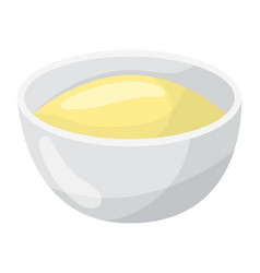 Bowl Yellow Liquid White Background Simple