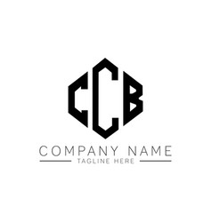 Ccb Letter Logo Design With Polygon Shape