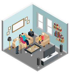 Family Home Isometric Interior