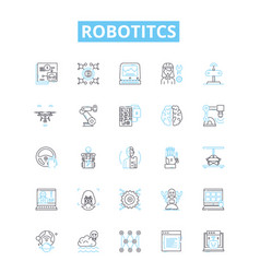 Robotitcs Line Icons Set Robotics