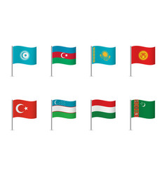 Organization Of Turkic States Flags