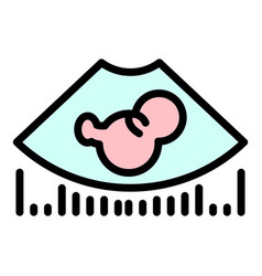 Pregnancy Ultrasound Icon Flat