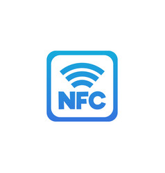 Square Badge With Nfc Payment Symbol Or Sign