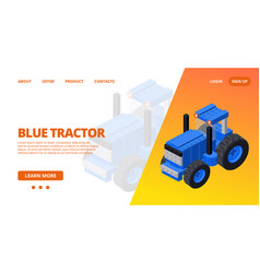 Web Template With A Blue Tractor