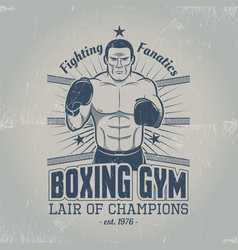 Boxing Gym Logo In Old School Style