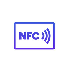 Cashless Payment With Nfc Technology Logo Or Icon