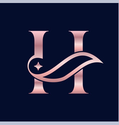 Cosmetic Beauty Logo Brand Letter H