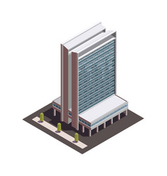 Modernist Skyscraper Isometric Composition