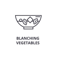 Blanching Vegetables Line Icon Outline Sign