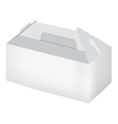 Empty White Take Out Box Mockup Realistic Style