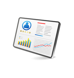 Flat Isometric 3d Personal Analysis Data Monitor