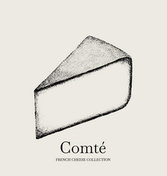 Hand Drawn Of Comte Cheese Template For Card