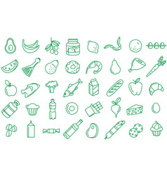 Seamless Pattern Supermarket Grosery Store Food