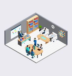 Boss And Employees Isometric Composition