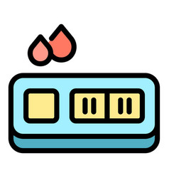 Blood Express Test Icon Flat