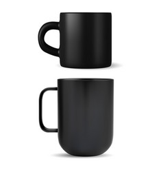 Coffee Mug Mockup Black Ceramic Tea Cup Template