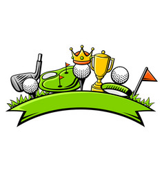 Background With Golf Items Sport Club