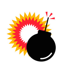 Bomb And Explosion Icon Or Explosion Impact