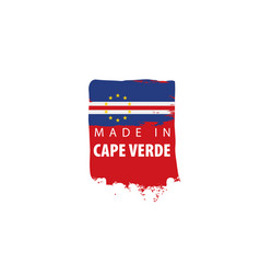 Cape Verde Flag On A White