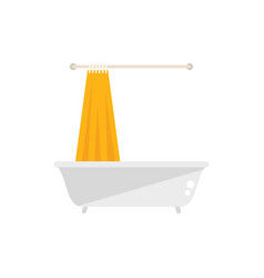 Clean Shower Curtain Icon Flat Bathroom