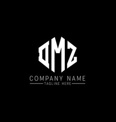 Dmz Letter Logo Design With Polygon Shape