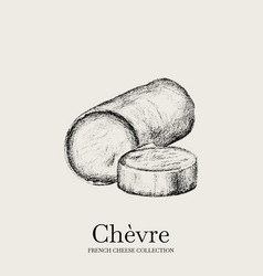 Hand Drawn Of Goat Cheese Chevre Template