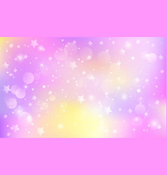 Magic Pink Kawaii Background In Sparkling Stars