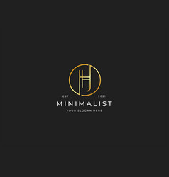 Minimalist Letter H Luxury Logo With Circle Shape