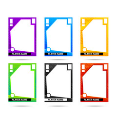 Sport Trading Card Frames Team Player Templates