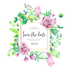 Beautiful Wedding Invitation With Pink Roses