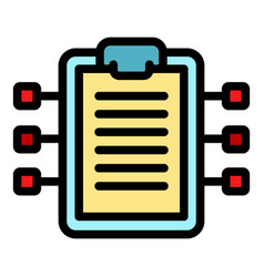 Event Clipboard Icon Color Outline