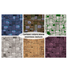 Cartoon colored stone seamless background texture Vector Image