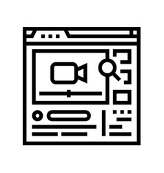 Video Seo Line Icon