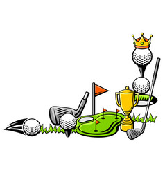 Background With Golf Items Sport Club