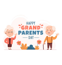 Happy Grandparents Day Cute Cartoon With Older