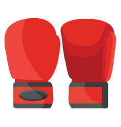 Red Boxing Gloves On A White Background