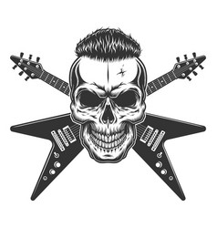 Rockstar Skull With Trendy Hairstyle