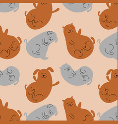 Seamless Sleepy Dog Pattern Background